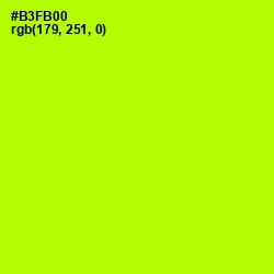 #B3FB00 - Lime Color Image