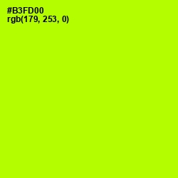 #B3FD00 - Lime Color Image