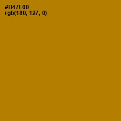 #B47F00 - Pirate Gold Color Image