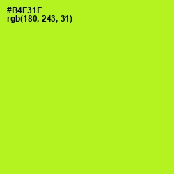 #B4F31F - Inch Worm Color Image