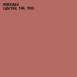 #B66A64 - Coral Tree Color Image