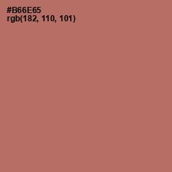 #B66E65 - Coral Tree Color Image