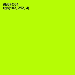 #B6FC04 - Lime Color Image