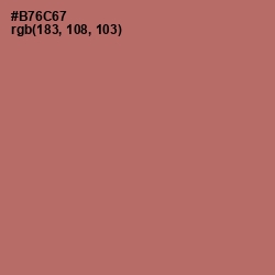 #B76C67 - Coral Tree Color Image