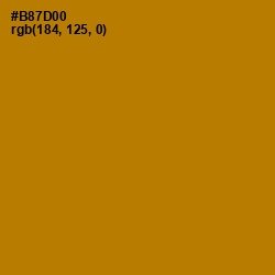 #B87D00 - Pirate Gold Color Image