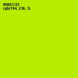 #B8EC03 - Inch Worm Color Image