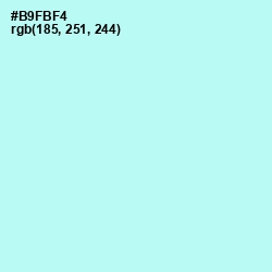 #B9FBF4 - Charlotte Color Image