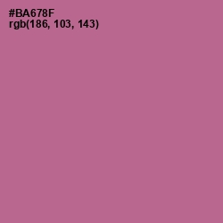 #BA678F - Turkish Rose Color Image