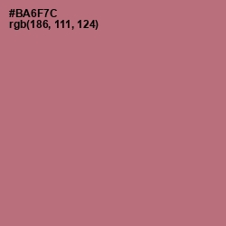#BA6F7C - Coral Tree Color Image