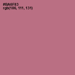 #BA6F83 - Turkish Rose Color Image