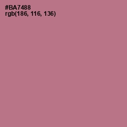 #BA7488 - Turkish Rose Color Image