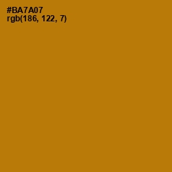 #BA7A07 - Pirate Gold Color Image