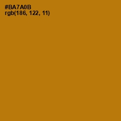 #BA7A0B - Pirate Gold Color Image