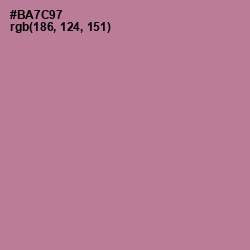 #BA7C97 - Turkish Rose Color Image