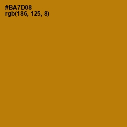 #BA7D08 - Pirate Gold Color Image