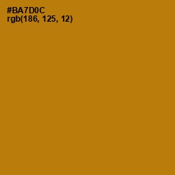 #BA7D0C - Pirate Gold Color Image