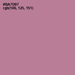 #BA7D97 - Turkish Rose Color Image