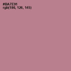 #BA7E91 - Turkish Rose Color Image