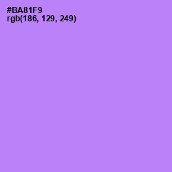 #BA81F9 - Dull Lavender Color Image