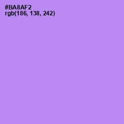 #BA8AF2 - Dull Lavender Color Image