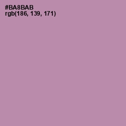 #BA8BAB - Amethyst Smoke Color Image