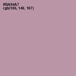 #BA94A7 - Amethyst Smoke Color Image