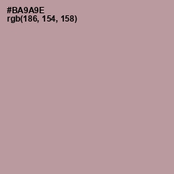 #BA9A9E - Thatch Color Image