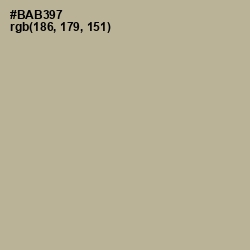 #BAB397 - Heathered Gray Color Image