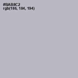 #BAB8C2 - French Gray Color Image