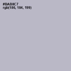 #BAB8C7 - French Gray Color Image