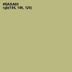 #BABA80 - Swamp Green Color Image