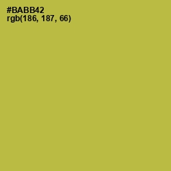 #BABB42 - Olive Green Color Image