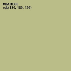 #BABD88 - Swamp Green Color Image