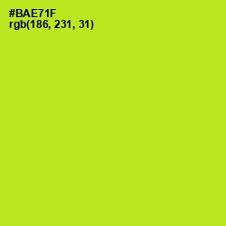 #BAE71F - Inch Worm Color Image