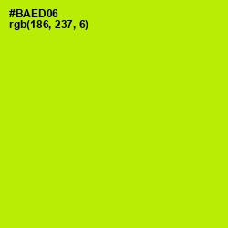 #BAED06 - Inch Worm Color Image