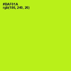 #BAF01A - Inch Worm Color Image