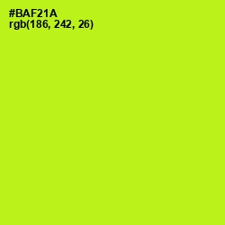 #BAF21A - Inch Worm Color Image