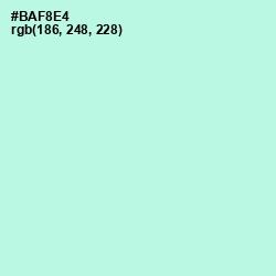 #BAF8E4 - Ice Cold Color Image