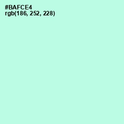 #BAFCE4 - Ice Cold Color Image