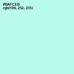 #BAFCEB - Ice Cold Color Image