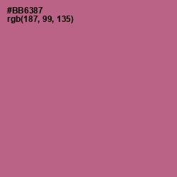 #BB6387 - Turkish Rose Color Image