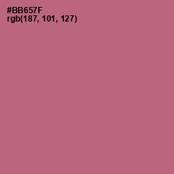 #BB657F - Coral Tree Color Image