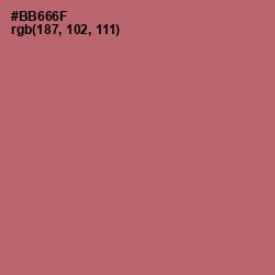 #BB666F - Coral Tree Color Image