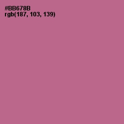 #BB678B - Turkish Rose Color Image