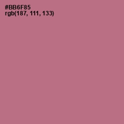 #BB6F85 - Turkish Rose Color Image