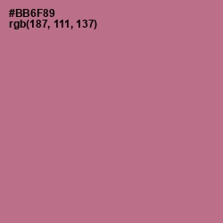 #BB6F89 - Turkish Rose Color Image