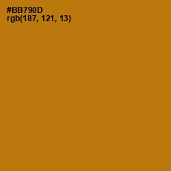 #BB790D - Pirate Gold Color Image