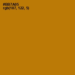 #BB7A05 - Pirate Gold Color Image