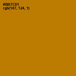 #BB7C01 - Pirate Gold Color Image