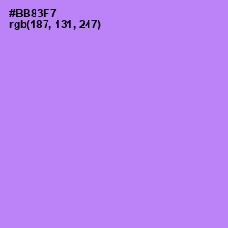 #BB83F7 - Dull Lavender Color Image